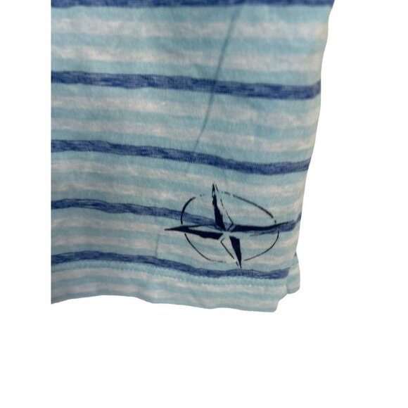 B DRADDY 100% PIMA Cotton Polo Shirt Pocket Embroidered Logo White Blue Pinstrip - Picture 9 of 10